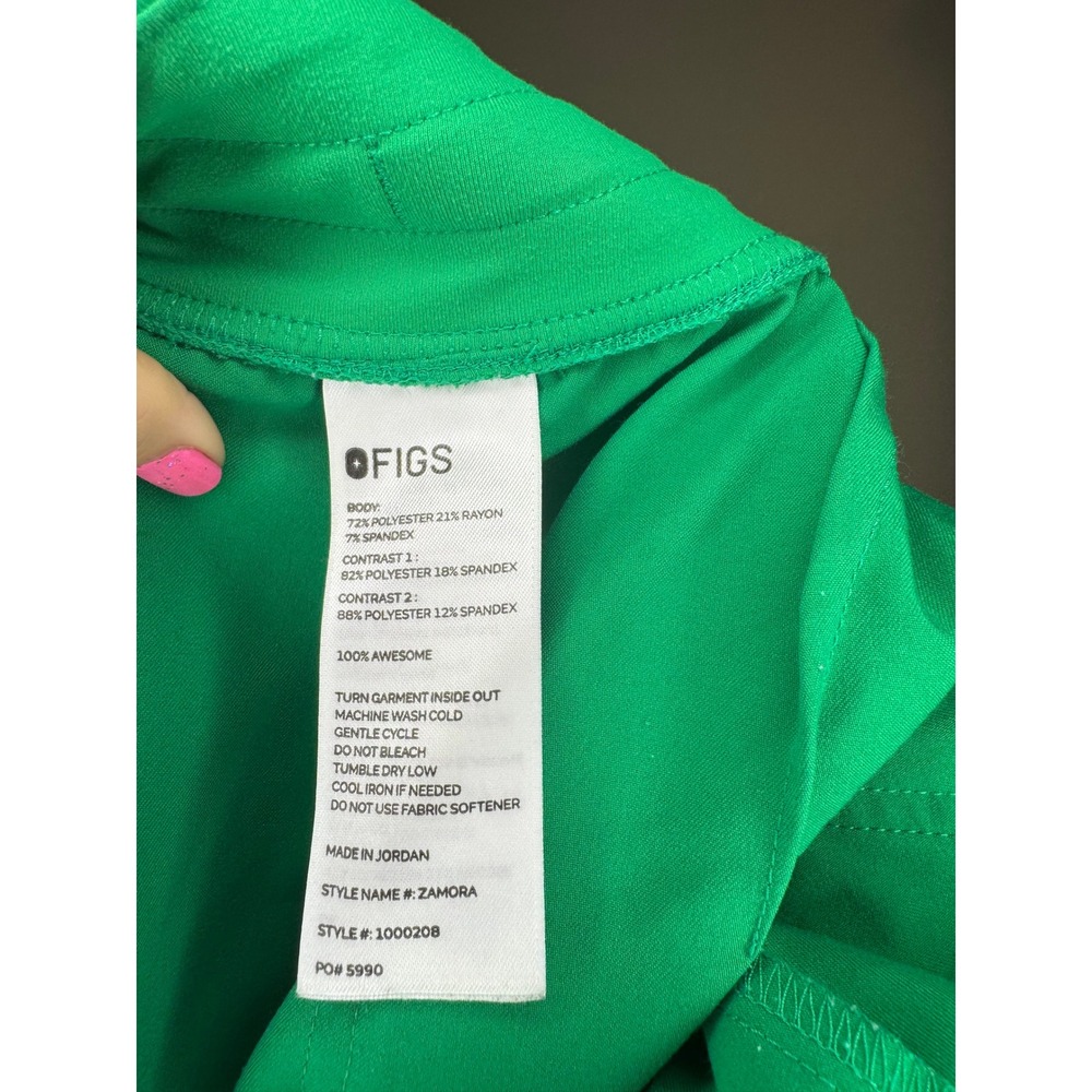FIGS Zamora Jogger Scrub Pants Womens Small Kelly Green FIONx 1000208 Medical - Picture 3 of 5
